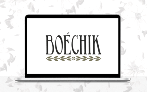 Design du logo Boéchik, marque de vêtements femmes. Animé sur After Effects.