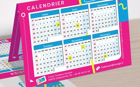 Création de la carte calendrier Fodé Ouest.