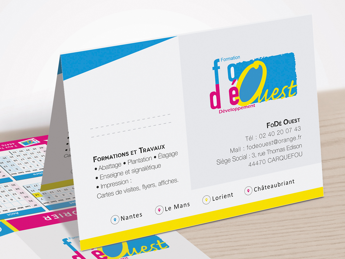 Création de la carte Fodé Ouest sur InDesign.