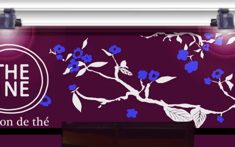 Décor floral Theine maison de thé.
