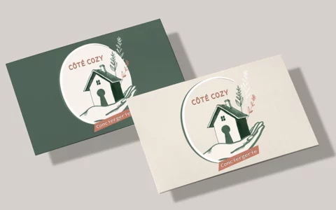 Design de logo et cartes de visite.