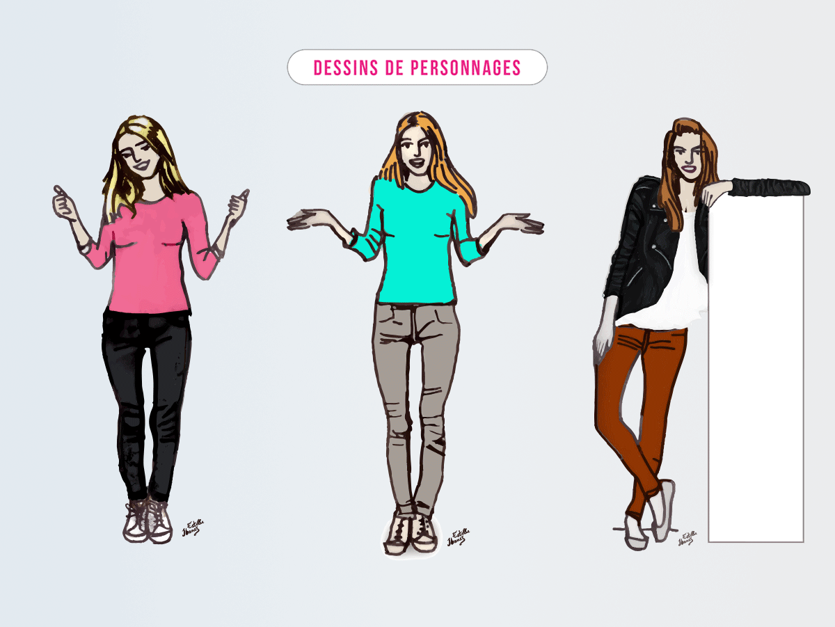 Trois femmes dessinées