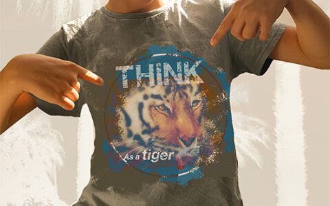 Illustration de tigre. Photoshop.